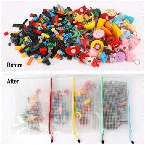 EOOUT 32pcs Mesh Zipper Pouch Bags, Mesh Bags with Zipper, Zipper Pouch for Organizing, Letter Size, A4 Size, for Office Supplies, Puzzles - Image 4