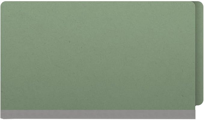 Ecom Folders End Tab Pressboard File Folders | Legal Size 25 Pt Stock with 2" Tyvek Expansion | Full Cut Tabs for Medical Charts, Legal Documents & Office Records | Green, Box of 25 - Image 3