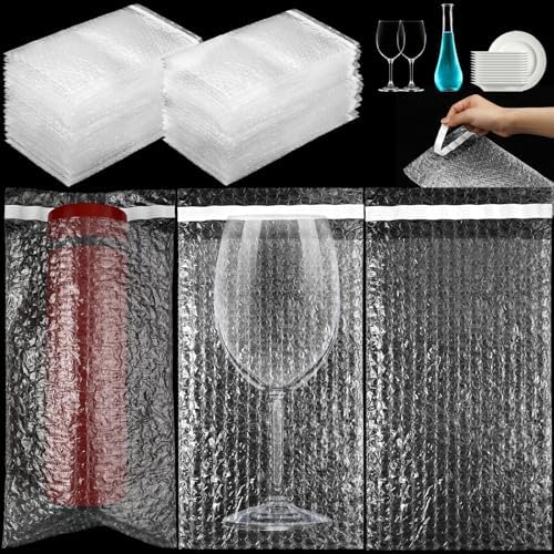 Frienda 300 Pcs Self Adhesive Bubble Bags Packing Pouches, 6" X 10" by Frienda