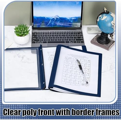 Teling 24 Pcs Report Covers with 3 Prong Presentation Folders, Dark Blue - Image 5