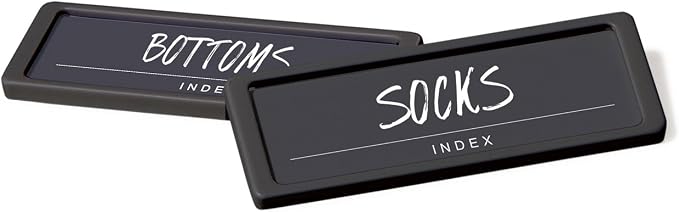 Like-it Storage Case Label Holder, S, 4 Pieces, Width 2.5 x Depth 0.1 x Height 0.9 inches (6.3 x 0.4 x 2.2 cm), Black, Made in Japan - Image 4