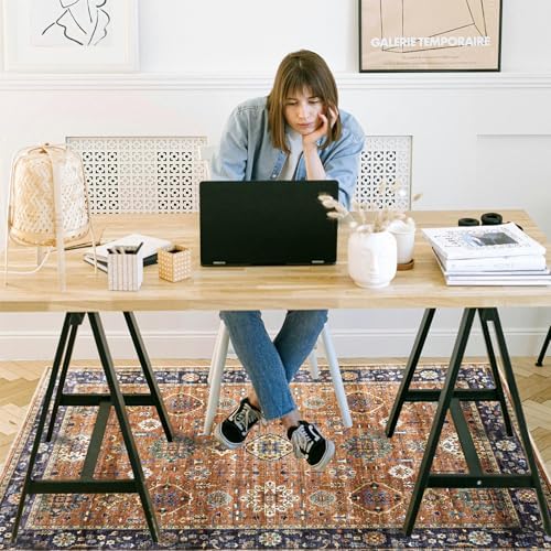 Office Chair Mat for Hardwood Floor, 72"x48" Easy Glide Computer Desk Mat Protector for Rolling Chair Under Desk Rug Nonslip Backing, Machine Wash, (Modern) - Image 2
