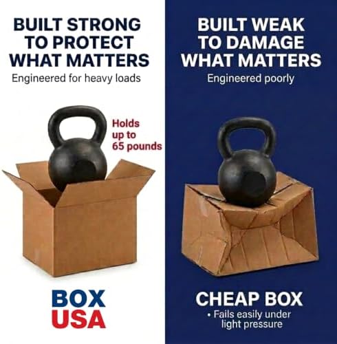BOX USA Medium Boxes Holds 65lbs, 16x14x12 25-Pk for Shipping & Packing - Image 3
