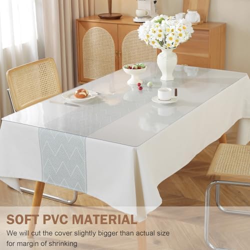 LovePads Clear Table Cover Protector 48 x 84 Inch, 2mm Thick Plastic Mat - Image 4