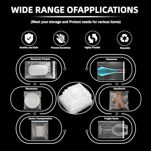 Frienda 300 Pcs Self Adhesive Bubble Bags Packing Pouches, Mixed Sizes - Image 4