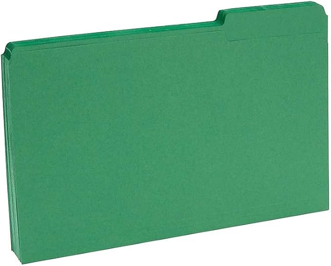 Staples Colored File Folders, Legal Size, 3‑Tab Top‑Tab Design, Green, Durable Paper Stock, 100/Pack - Image 6