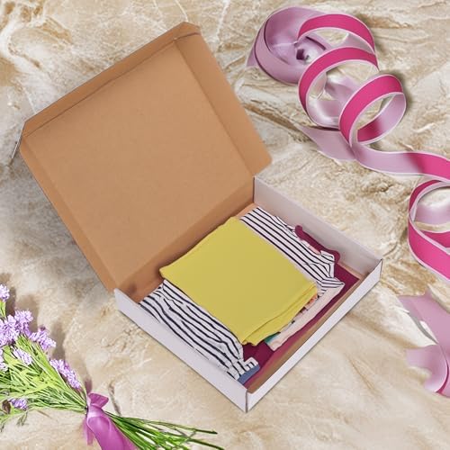 HORLIMER 12x10x2 inches Shipping Boxes Set of 25, White Corrugated Cardboard Box Literature Mailer - Image 6
