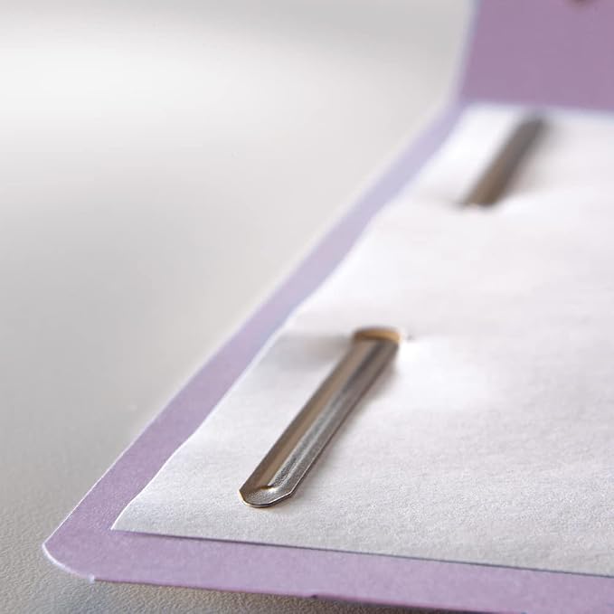 Smead Fastener File Folder, 2 Fasteners, Reinforced 1/3-Cut Tab, Letter Size, Lavender, 50 per Box (12440) (Pack of 5) - Image 5