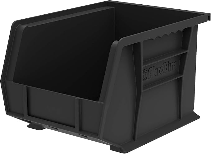 Akro-Mils 30239 AkroBins Plastic Storage Bins, 11"x8"x7", Black, 6-Pack | Space-Saving Stackable Bins for Garage, Pantry, Craft Organization - Image 11