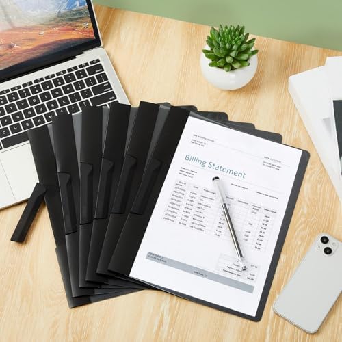 Maitys 50 Pack Clear Report Covers with Clip, Black - Image 6