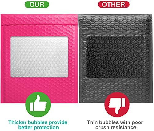Metronic Bubble Mailers 8.5x12 Inch 25 Pack Pink Padded Envelopes Bulk #2 - Image 4
