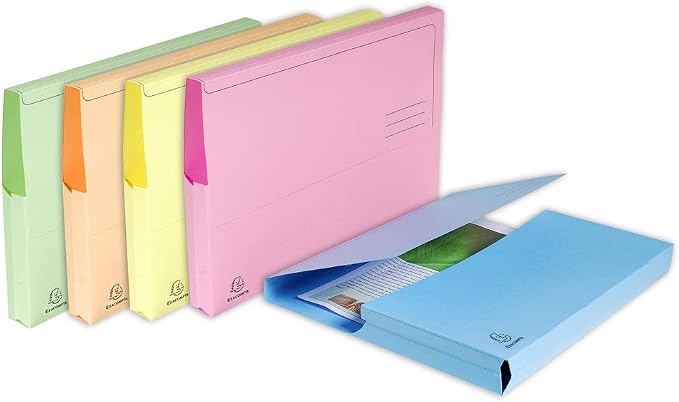 Exacompta - Ref 47970E - Super Pocket Wallets - 245 x 325mm in Size, Suitable for A4 Documents, 30mm Expanding Gusset, 210gsm Midweight Manilla - Assorted Colours (Pack of 10) - Image 13