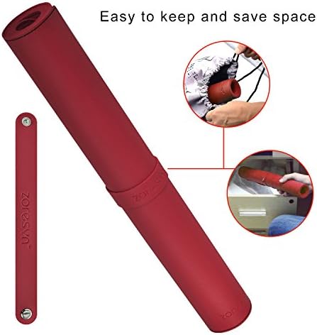 ZORESYN Large PU Leather Desk Mat 35.4"x15.8", Red - Image 6