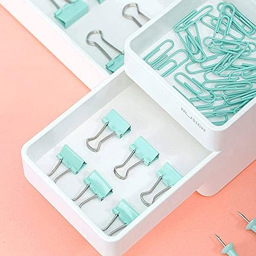 Paper Clips Binder Push Pin Set, Assorted Sized Binder Clips - Image 2