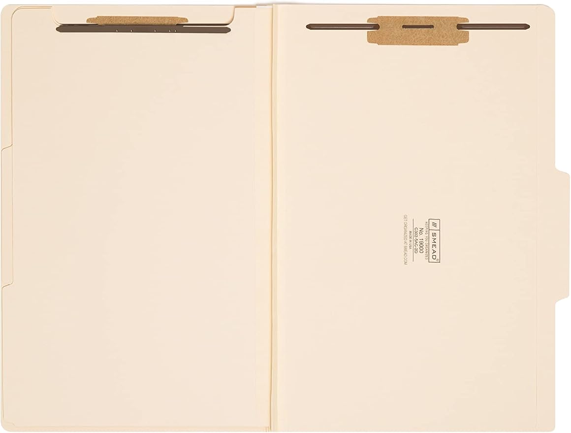 Smead Classification File Folder, 2 Dividers, 2" Expansion, 2/5-Cut Tab, Legal Size, Manila, 10 per Box (19000) - Image 4