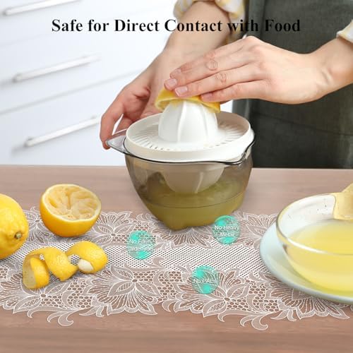 Crystal Clear Plastic Table Cover Protector with Lace Pattern, 36" x 60" - Image 6