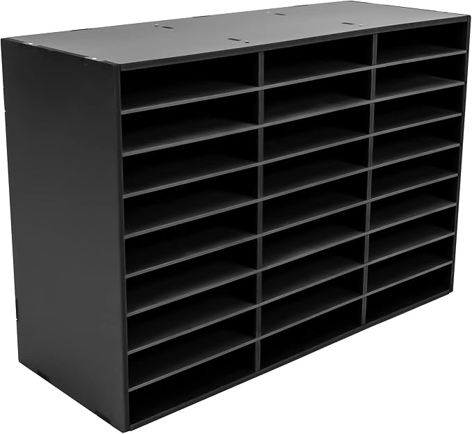 Literature Organizer 27 Slots Compartments Desktop File Sorter Mail Center Paper Storage Cabinet Home & Office Mailbox School Classroom Keepers by TuBaSaki