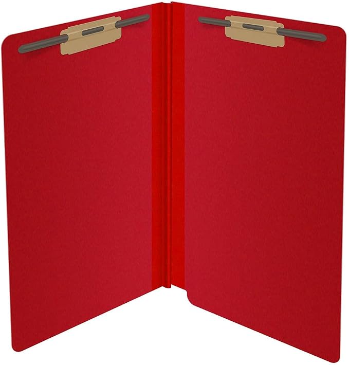 Ecom Folders End Tab Pressboard File Folders | Legal Size 25 Pt Stock with 2" Tyvek Expansion | Full Cut Tabs for Medical Charts, Legal Documents & Office Records | Deep Red, Box of 25 - Image 4