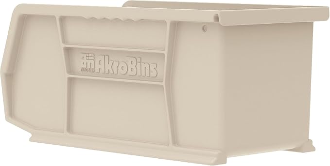 Akro-Mils 30230 AkroBins Plastic Storage Bins, 11"x5"x5", Stone, 12-Pack | Space-Saving Stackable Bins for Garage, Pantry, Craft Organization - Image 12