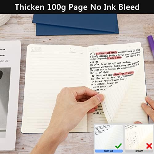 EUSOAR Notebook Journals, 24 Pack A5 5.5"x8.3" 60Pages/ 30Sheets Softcover College Ruled Notebooks, 100GSM Thick Lined Paper Travel Notepad Set Bulk for Students Office Writing Diary - Image 3
