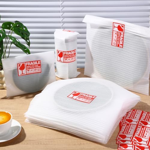 Berlune 400pcs Foam Sheets Foam Pouches Bulk for Packing Dishes Glasses, Packing Supplies for Cushioning Moving Supplies with Fragile Stickers Labels (7.5" X 7.5",7.5" X 12",12" X 12",12'' X 16'') - Image 5