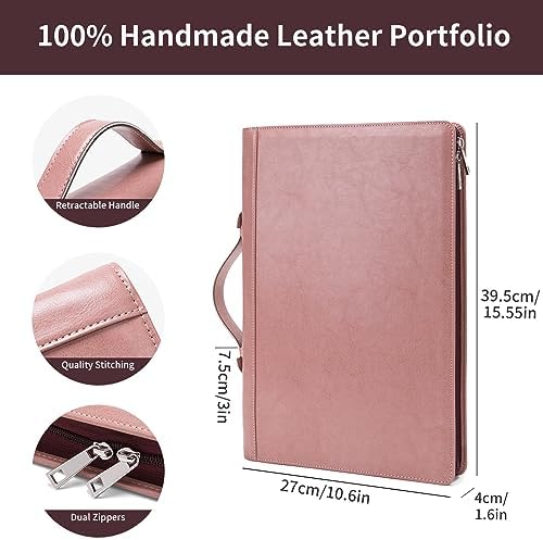 Personalized Vegan Leather 3 Ring Portfolio for 8.5 x 14" Notepad - Image 5