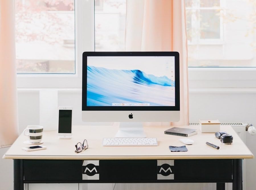 Clear Table Protector, USA Made, Safe, 42 x 96 Inch, 2mm Thick Ultra Smooth Vinyl, Custom Size Clear Tablecloth Protector, Table Cover for Kitchen Wood Grain - Image 2