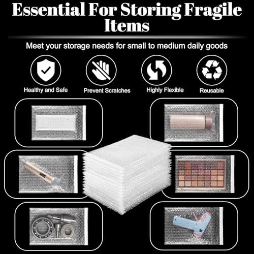 Frienda 150 Pcs Self Adhesive Bubble Bags Packing Pouches, 6" X 8" - Image 3