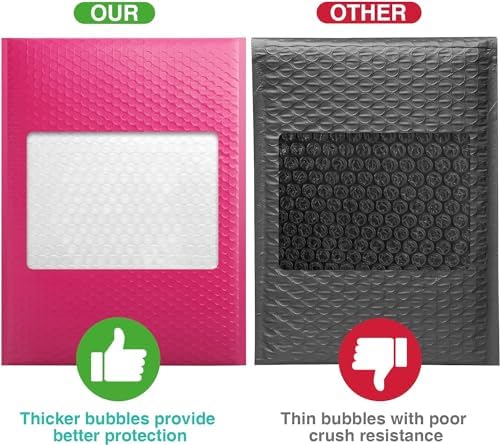 Metronic Bubble Mailers 10.5x16 Inch 500 Pack Large Bubble Mailers Pink - Image 5