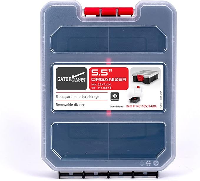 Mini Parts Organizer Box – Small Hardware Storage Case with 6 Compartments & Divider – Compact Nylon Container for Screws, Beads, Tackle, or Travel Toolbox - Image 2