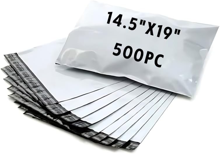Poly Mailers 14.5x19 Inch 500 Pack Self Self Adhesive Shipping Bags for Clothing Poly Package Bags Waterproof by IPACKNOW
