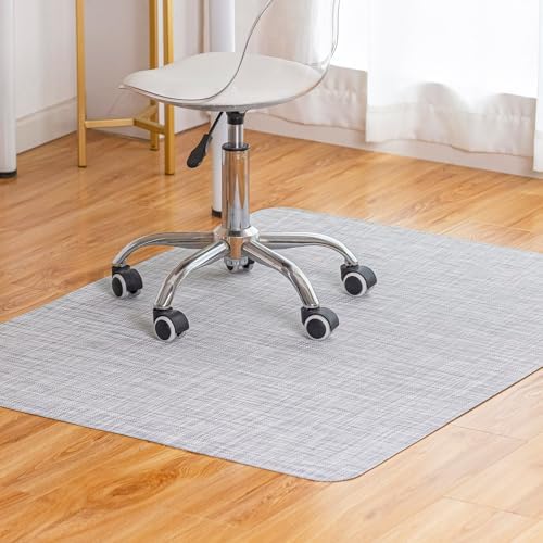 Baroyal Office Chair Mat for Hardwood Floor Under Desk Computer Rolling Chair Mat for Wood/Tile Floor Non-Slip Heavy Duty Desk Rug PVC Plastic Hard Floor Protector 36" x 48" (Mist) by BAROYAL