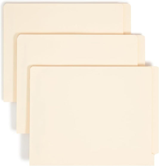 Smead End Tab Fastener File Folders, 50 Count, Manila, Reinforced Straight-Cut Tabs, 4 Fasteners, Letter Size (34220) by SMEAD