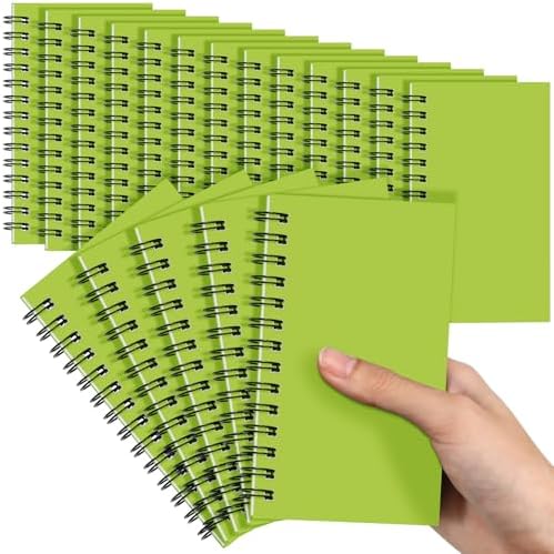 Jutom 18 Pcs Small Spiral Notebook Memo Pad 3x5, Light Green by Jutom