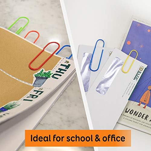 BAZIC Products Mega Paper Clips, Assorted Colors, 100 mm, 10 Ct, 24-Box - Image 4