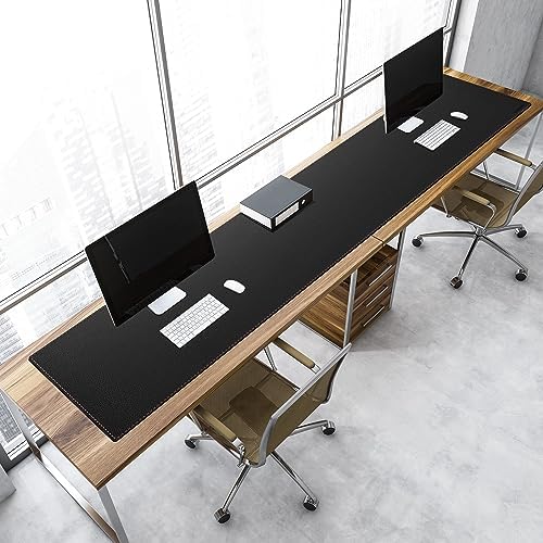 ZORESYN PU Leather Desk Mat 70.9 "x15.8 Black - Image 7