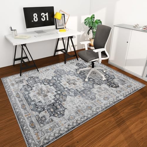 chakme Office Chair Mat for Hardwood Floor, 72"x48" Easy Glide Computer Desk Mat Protector for Rolling Chair Under Desk Rug Nonslip Backing, Machine Wash, (Boho) by CHAKME