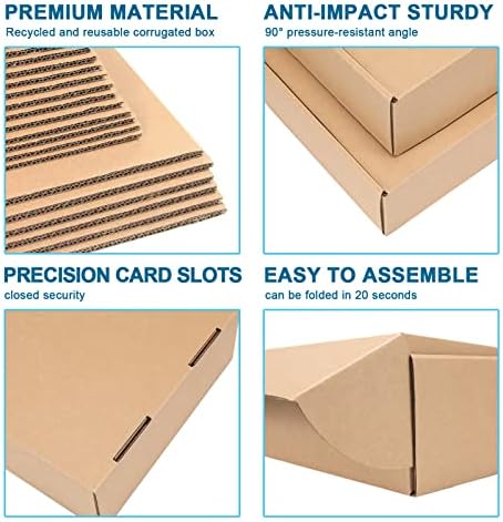 Kraft Brown Shipping Boxes 10x4x4 Inches, 20 Pack - Image 6