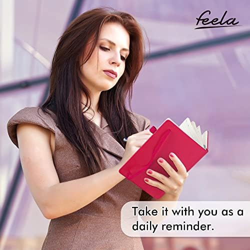 feela 12 Pack Notebooks Journals Bulk, Hardcover Notebook Classic Ruled Lined Journals with Pen Holder for Women Girls School Business Supplies, with 12 Black Pens, 120 GSM, 5.1”x8.3”, A5, Berry - Image 6