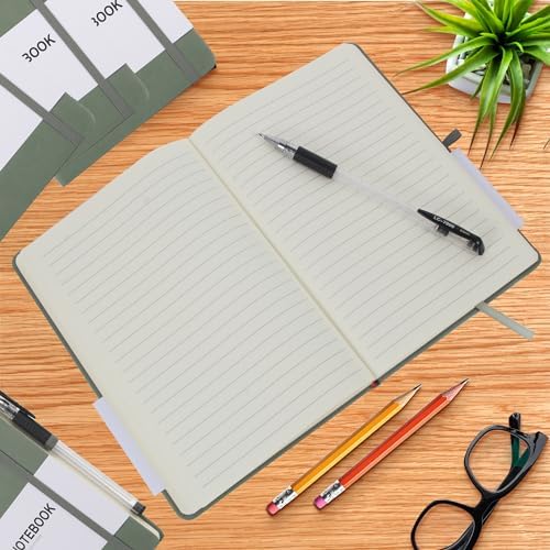 20 Pack Journals for Writing College Ruled Notebooks Journal in Bulk, Hardcover Notebooks (200Pages) for Note Talking, Lined Bullet Journals for Home School Office, 5.7"x8.4", Olive Green - Image 5