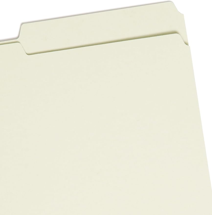 Smead Pressboard Fastener File Folder with SafeSHIELD Fasteners, 2 Fasteners, 2/5-Cut Tab Right Position, Guide Height, 2" Expansion, Legal Size, Gray/Green, 25 per Box (19920) - Image 4