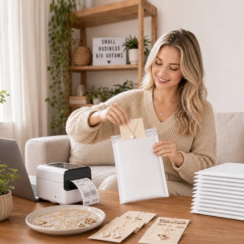 Metronic White Bubble Mailers 6x10 Inch 100 Pack Self-Seal Padded Envelopes - Image 3