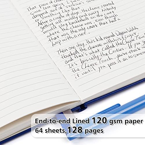12 Pack Notebooks Journals Bulk with 12 Black Pens, Feela A5 Hardcover Notebook Classic Ruled Journal Set with Pen Holder for School Business Work Travel Writing, 120 GSM, 5.1”x8.3”, Navy - Image 3