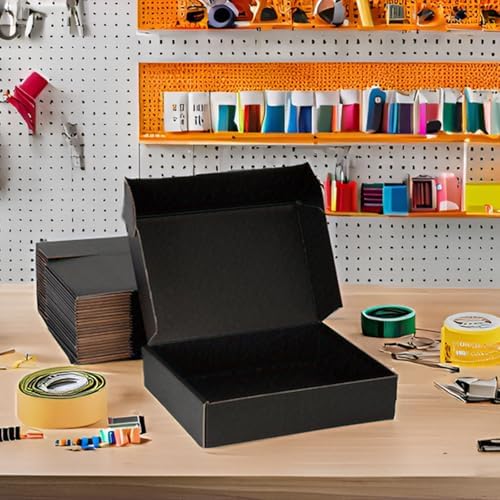 Black Shipping Boxes 13x10x2 Inches, 20 Pack - Image 4