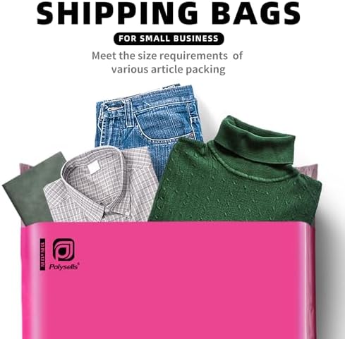 POLYSELLS 100 pcs 10x13 Inches Pink Poly Mailers Shipping Envelopes, Strong Adhesive Sealing, Waterproof, and Tear-resistant Postal Mailing Bags for Clothing and Accessories - Image 4