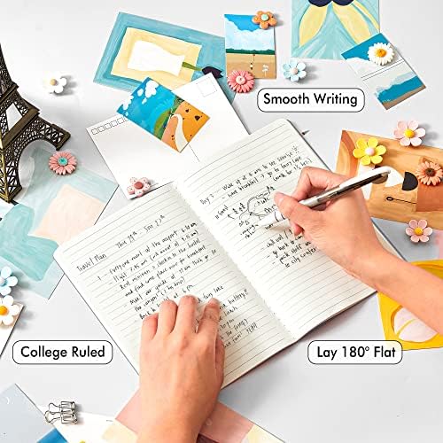 feela 36 Pack Soft Cover Journal Bulk, Lined Blank Travel Journal for Women Men Writing, Notebooks College Ruled for Work, Note Taking Notebook School Business Supplies, 8.2” x 5.5”, A5, Gray - Image 3