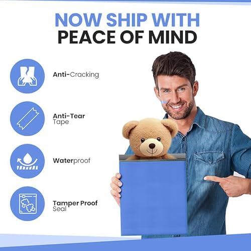 Royal Blue Bubble Mailers 14.50x20, Poly Padded Envelopes #7, 15 Pack - Image 4