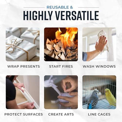 Packing Paper Sheets for Moving | 480 Sheets | 27" x 17" | 15lb | Made in USA | Newsprint Paper | Must Have in Your Moving Supplies - Image 5