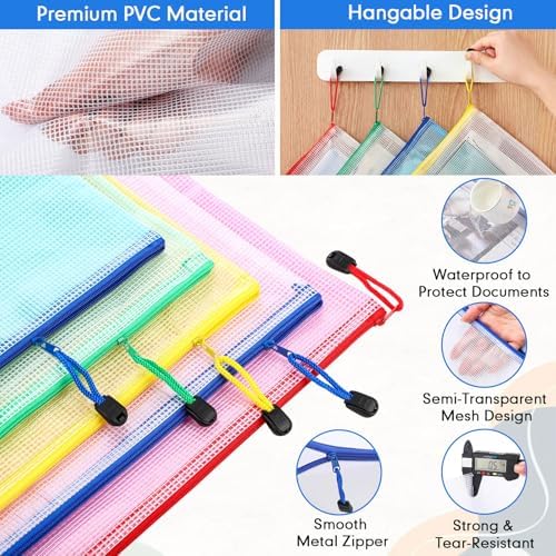 Zhehao 100 Pcs B4 Mesh Zipper Pouch Bag Bulk Mesh Pouch with Zipper - Image 3