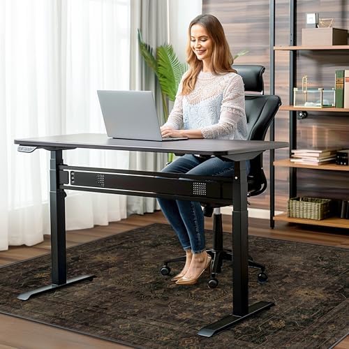 36"x48" Office Chair Mat for Hardwood Floor, Non-Slip Charcoal Brown - Image 2